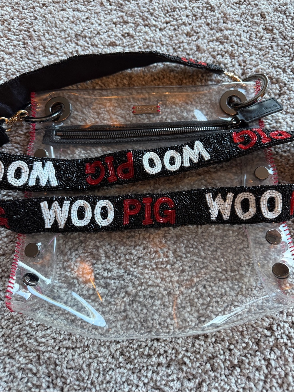 Hammitt Razorback Crossbody Bag with Black 'WOO PIG' Strap - Picture 3 of 5